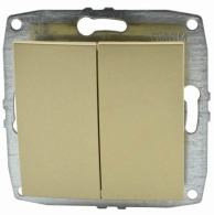 Выключатель встраиваемый D/L 2кл титан 500-002225-102, Mono Electric