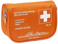Аптечка автомобильная текстильный футляр Airline Ам-01