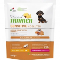 Корм для щенков Trainer Natural Sensitive No Gluten Puppy&Junior Mini Лосось 800 г