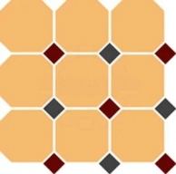  TopCer Octagon Ochre Yellow 21/Brick Red 20 + Black 14 Dots 30x30, Topcer