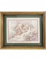 Панно Glasar в прямоугольной раме нагие люди, 27x22x2 см