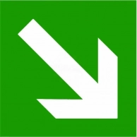 Наклейка Duck and Dog 53 стрелка под углом 45 100х100, Duck and dog