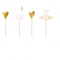 Топперы Party Deco лебедь 4шт в ассортименте