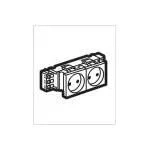 Legrand (Легран) Dlp и mosaic 077602 Розетка 2-я с заземлением, с защитными шторками, винтовые клеммы, 16А, 4 модуля