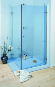 Стеклянные душевые кабины.