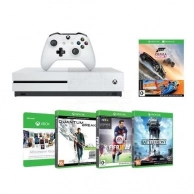   Microsoft, Xbox One S 500  (ZQ9-00212) + Forza Horizon 3 + DLC + Quantum Break + FIFA 16 + Battlefront