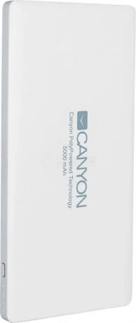 Портативное зарядное устройство, Canyon CNS-TPBP5 5000 мАч (белый)