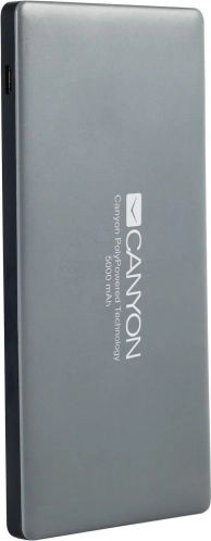 Портативное зарядное устройство, Canyon CNS-TPBP5 5000 мАч (темно-серый)