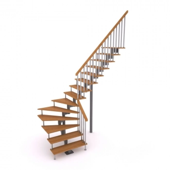 3D Расчет лестницы с поворотом 180 градусов